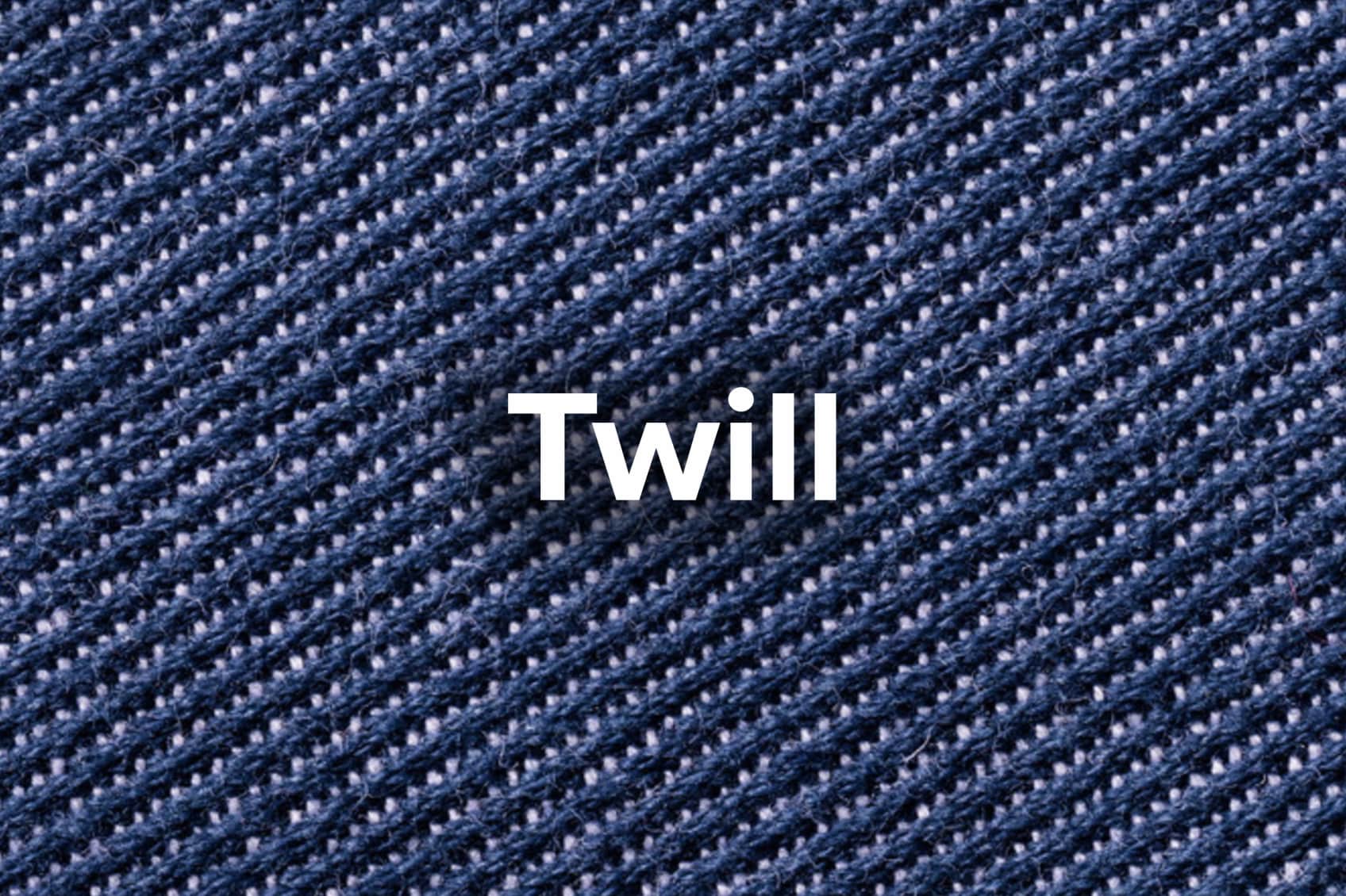 up close of a blue twill towel. a weave style that feels and looks like jeans.